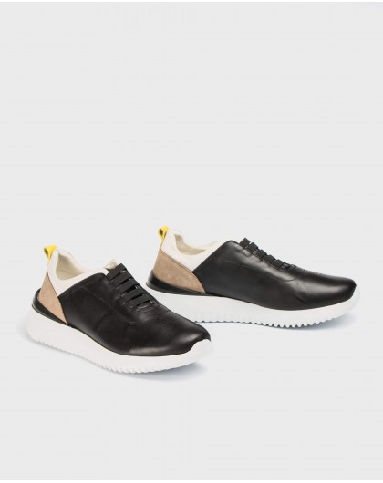 Wonders-Winter Outlet-Leather sneakers with elastic