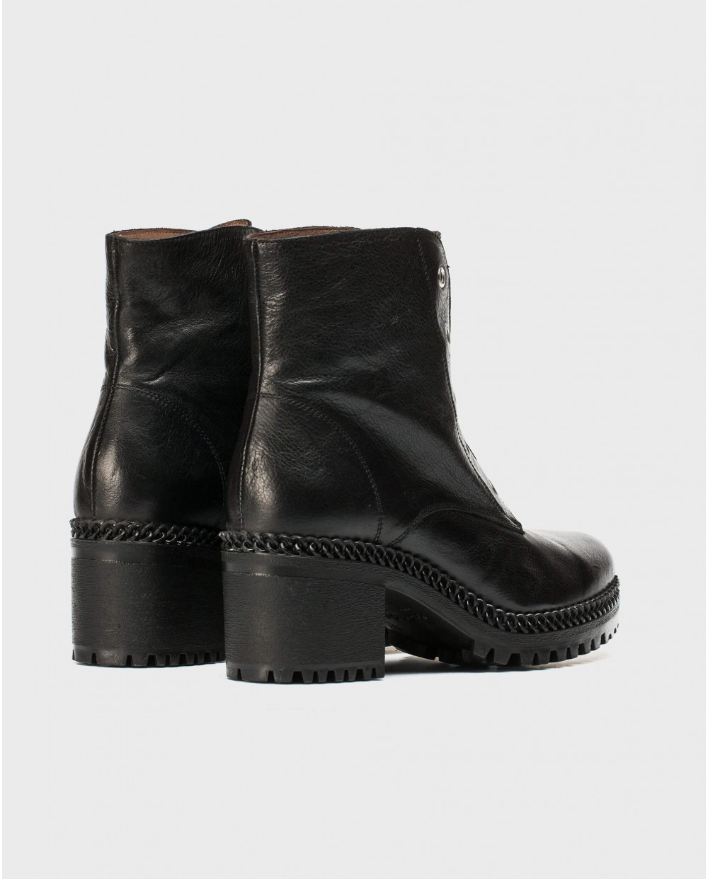 Wonders-Ankle Boots-Biker ankle boot with centre zip