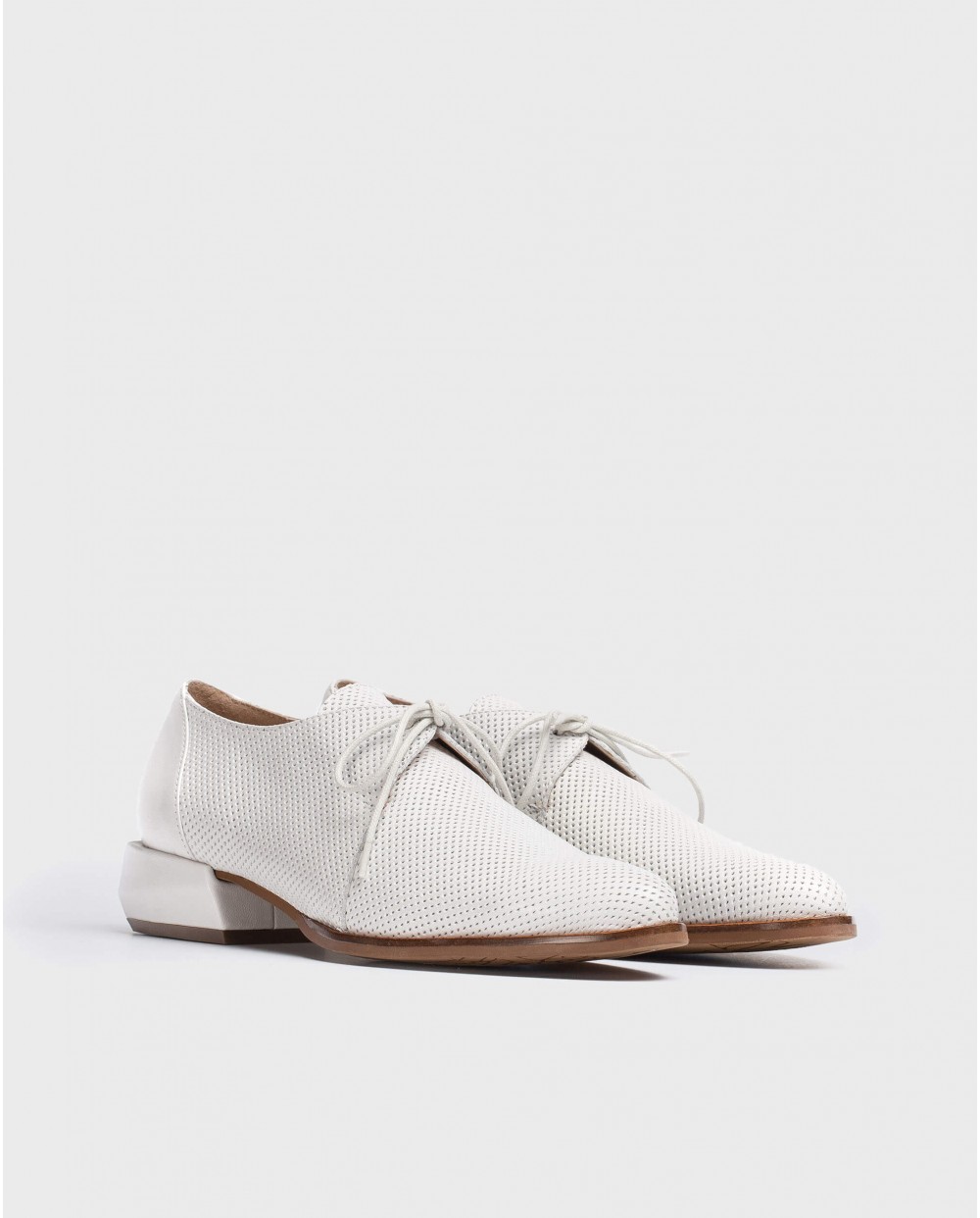 Wonders-Flat Shoes-Shoe with geometric heel