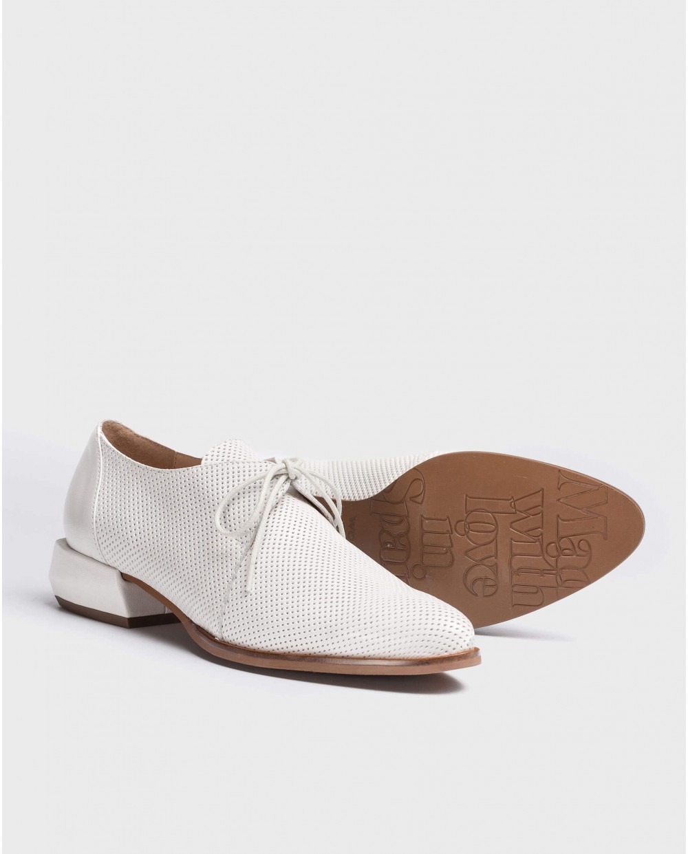 Wonders-Flat Shoes-Shoe with geometric heel