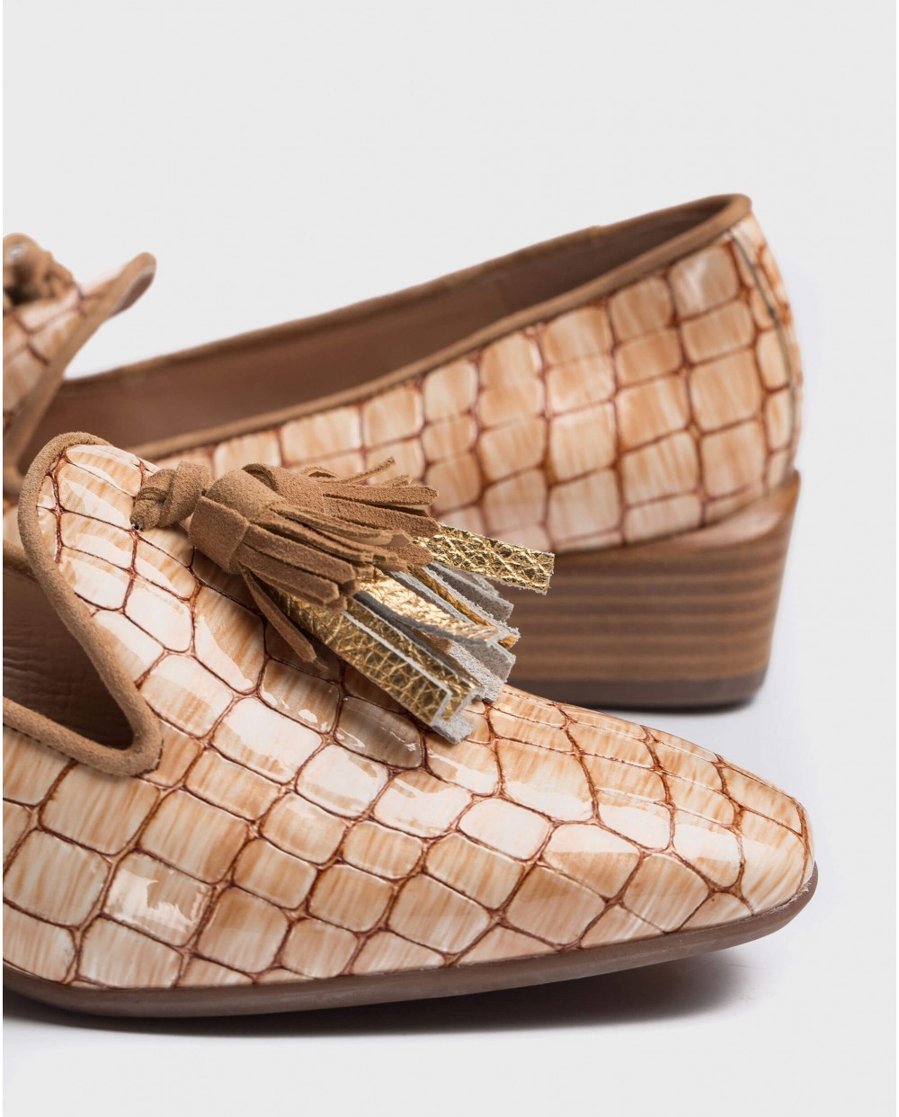 Wonders-Flat Shoes-Moccasin with leather tassels