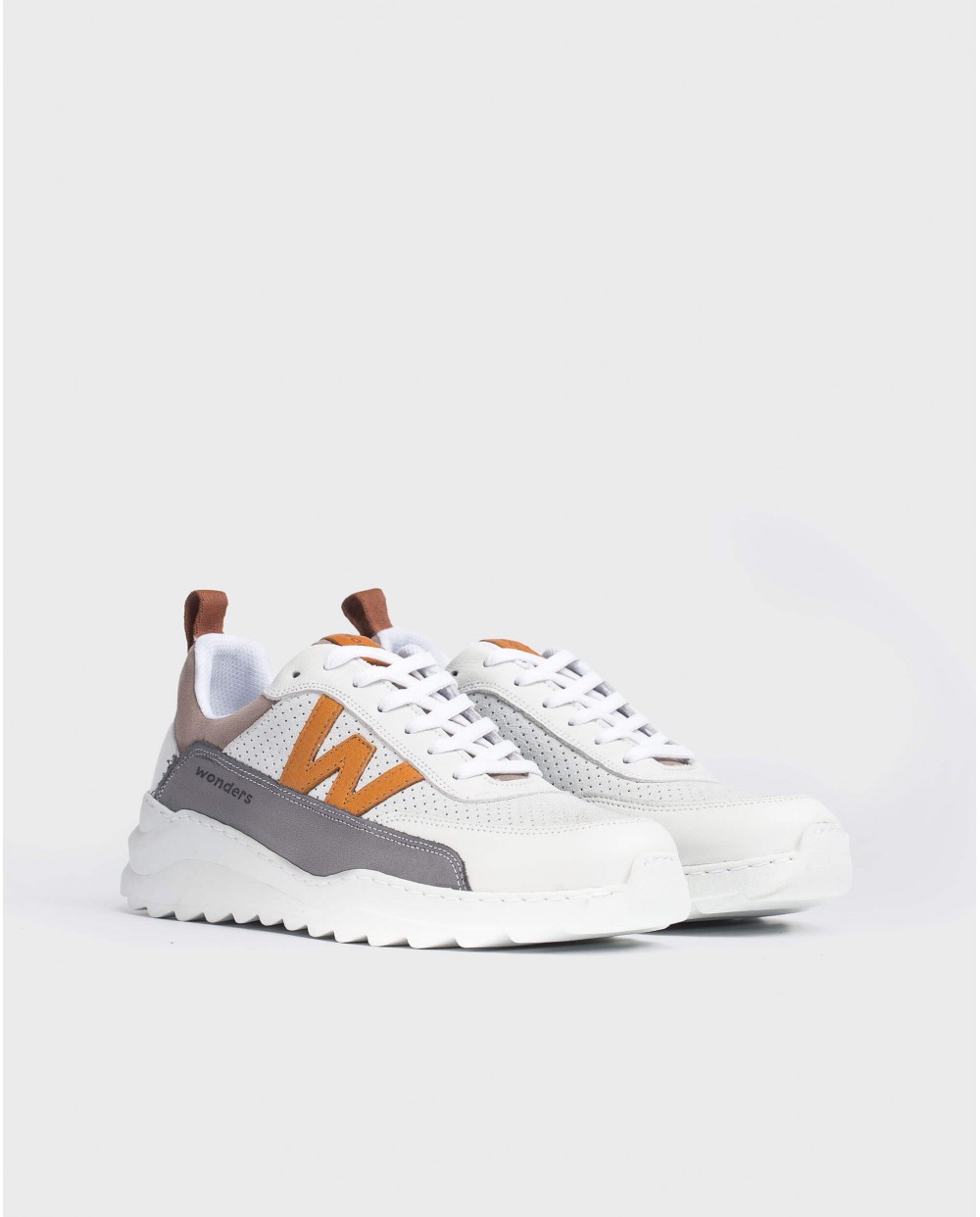 Wonders-Winter Outlet-Leather logo sneaker