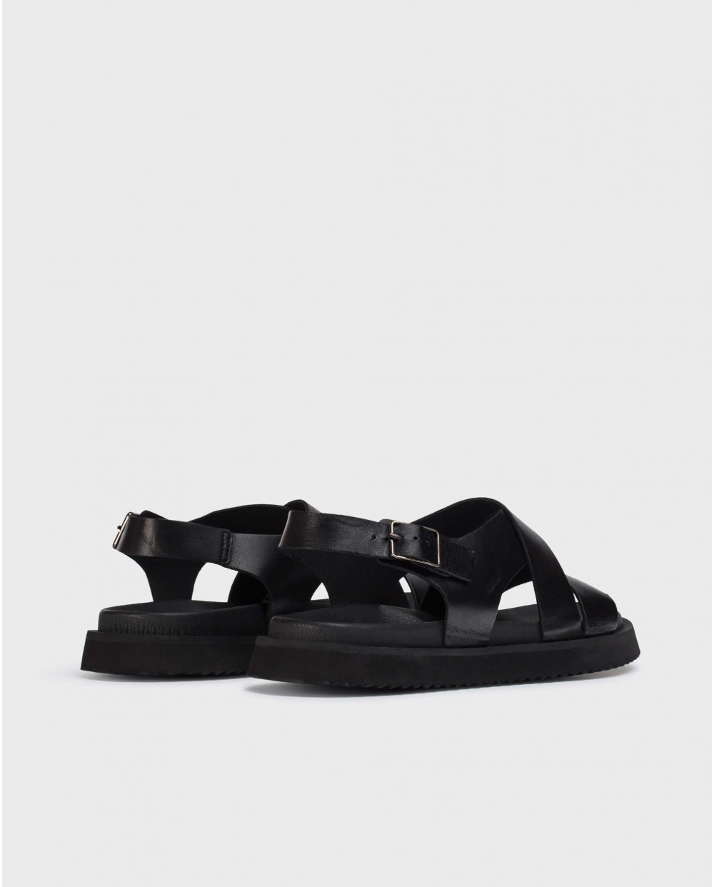 Wonders-Ready to wear-Leather sandal with cross over straps