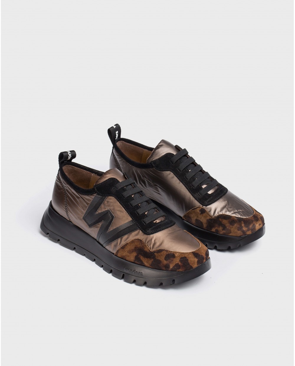 Wonders-Flat Shoes-Luna Animal Print Sneaker