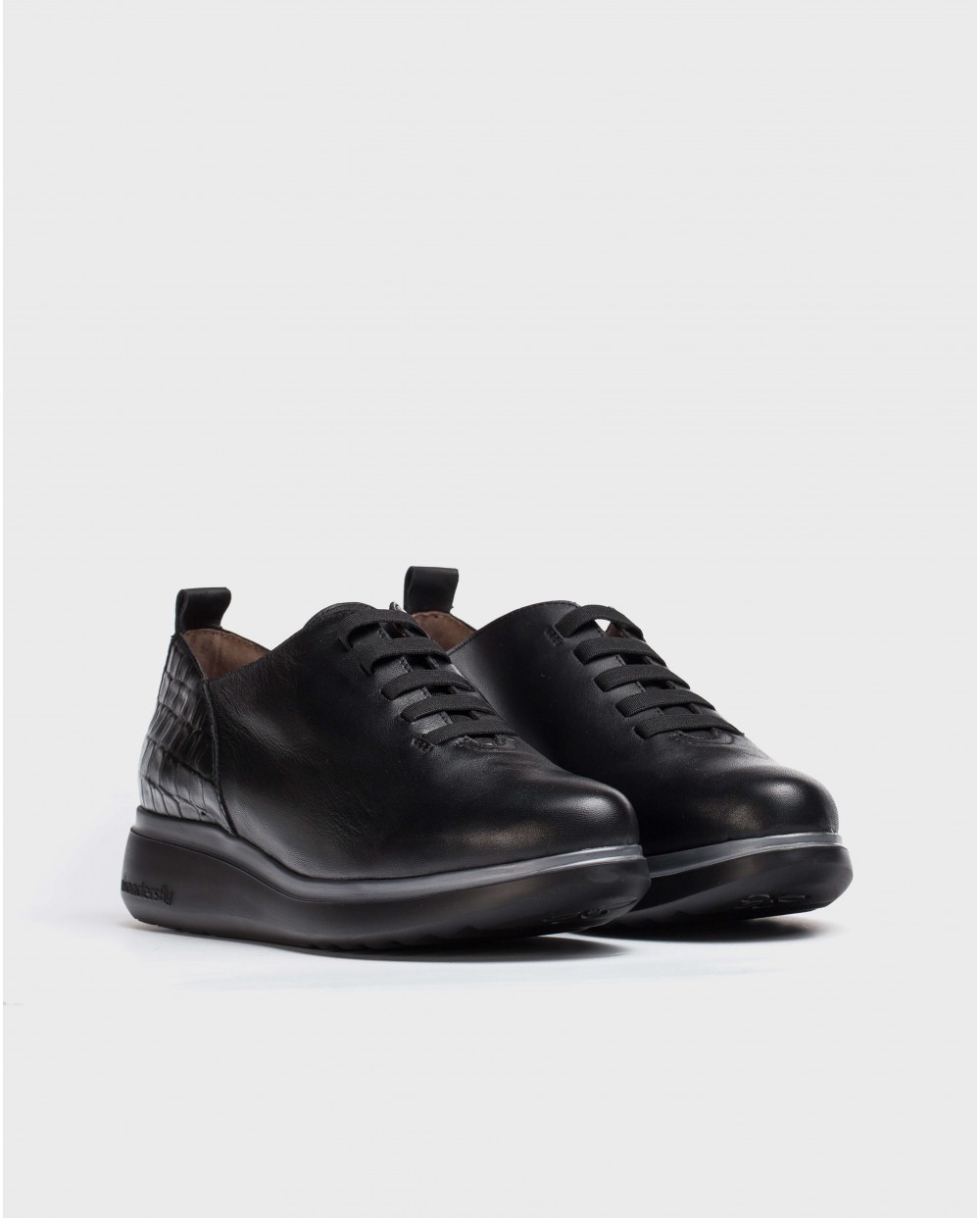 Wonders-Flat Shoes-Black Mer Sneaker