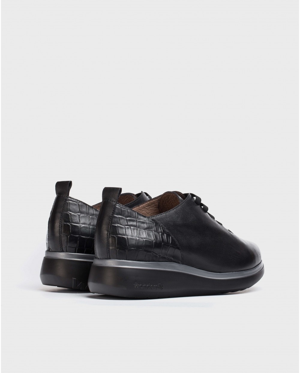 Wonders-Flat Shoes-Black Mer Sneaker