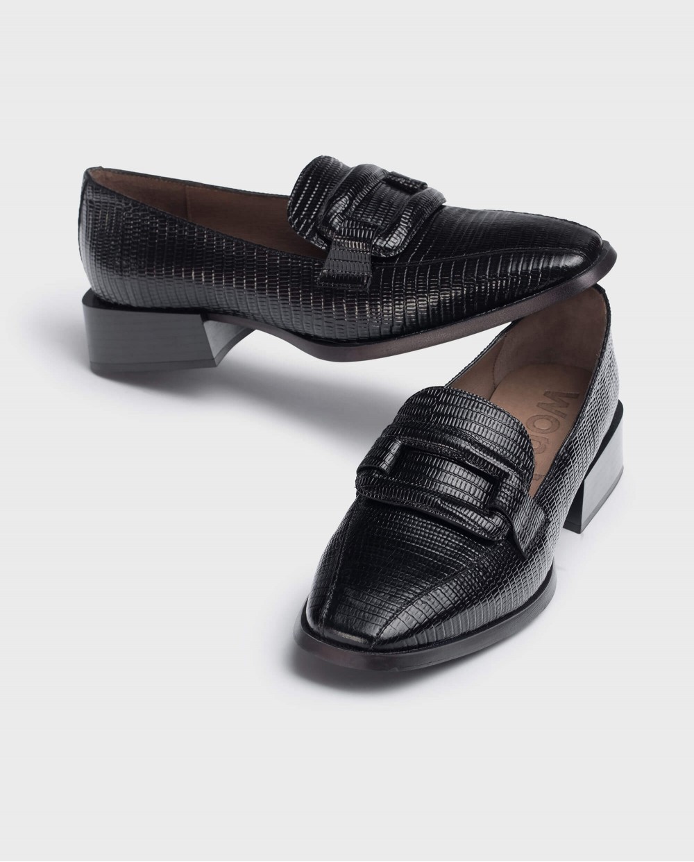 Wonders-Flat Shoes-Black Louis XV Moccasin