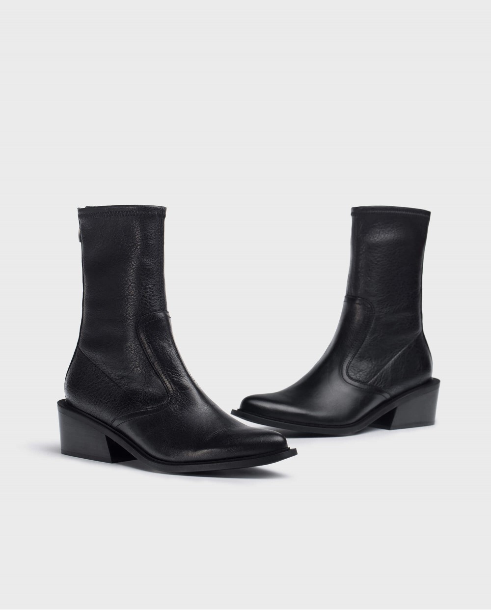 Wonders-Ankle Boots-Black Laguna napa ankle boots