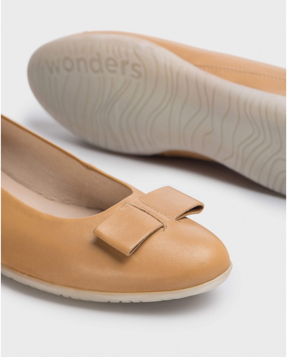 Wonders-Zapatos planos-Bailarina piel con lazo