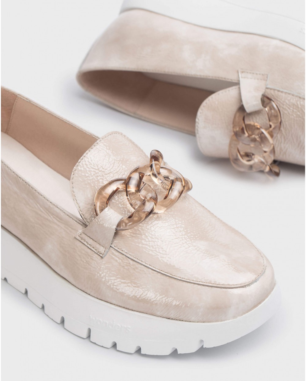 Wonders-Loafers-Brown Rose Moccasin
