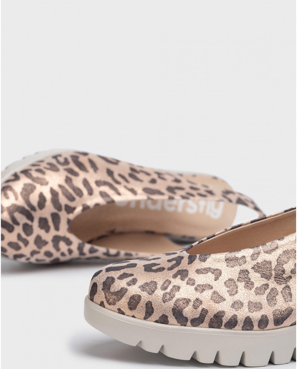 animal print leather loafer mule