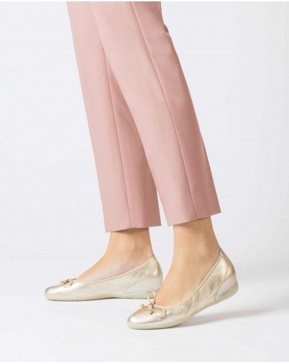 Wonders-Flat Shoes-Ballet pump with bow detail