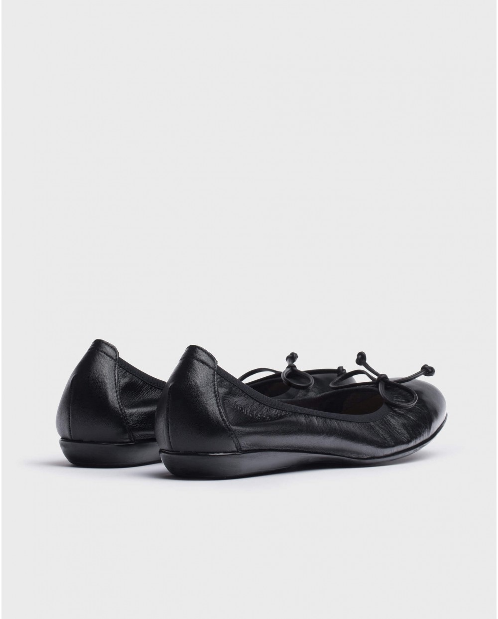 Wonders-Flat Shoes-Black Bo Ballet pump