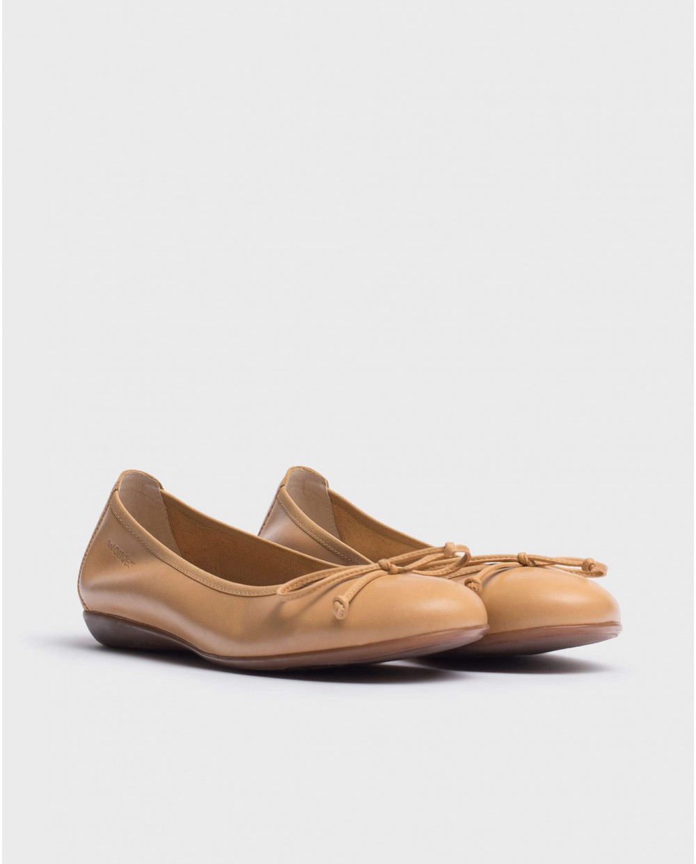 Wonders-Flat Shoes-Brown Bo Ballet pump