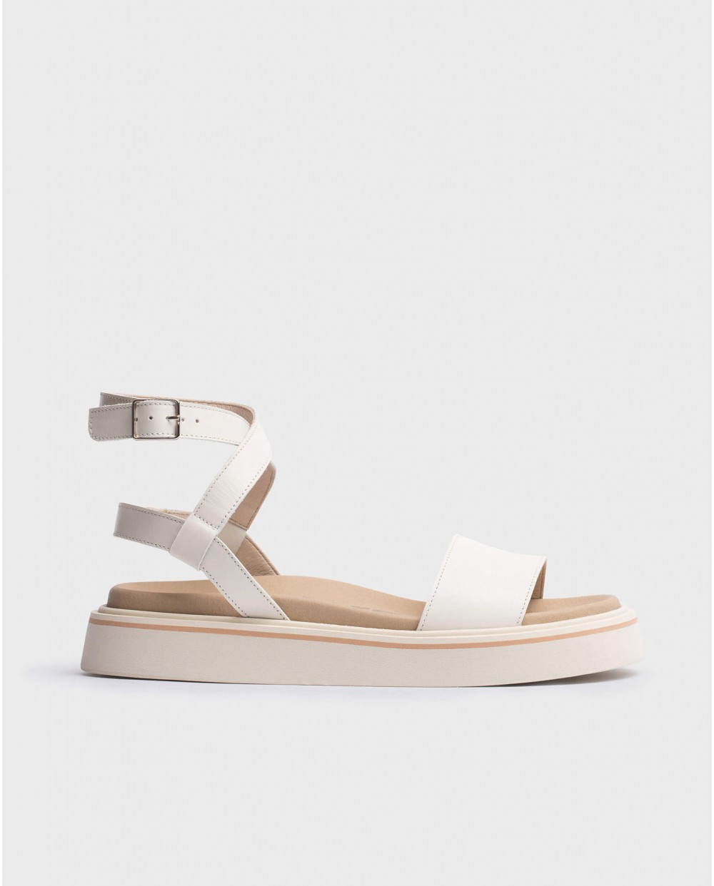 Wonders-Sandals-White Romana sandal