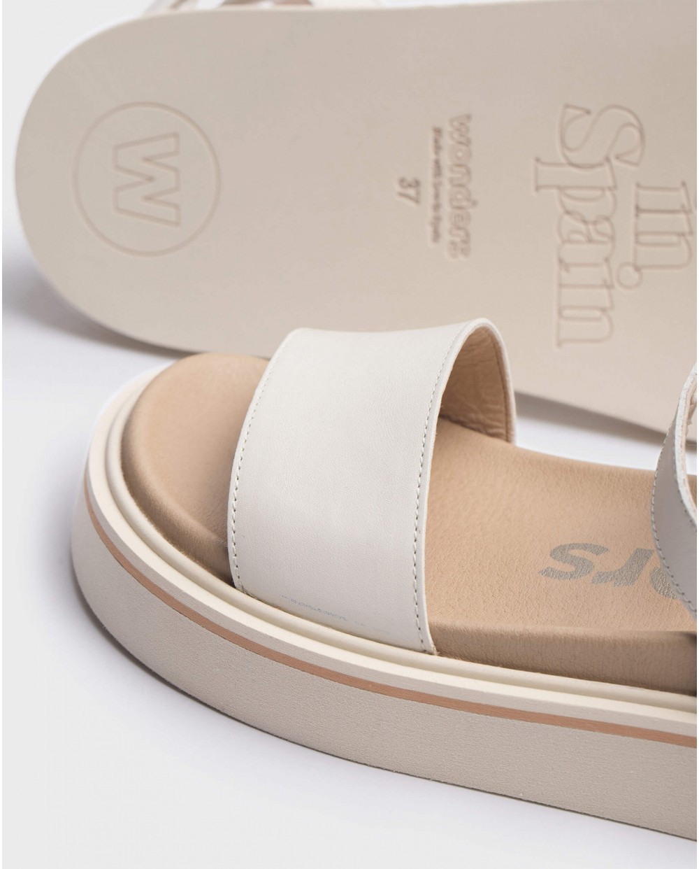 Wonders-Sandals-White Romana sandal