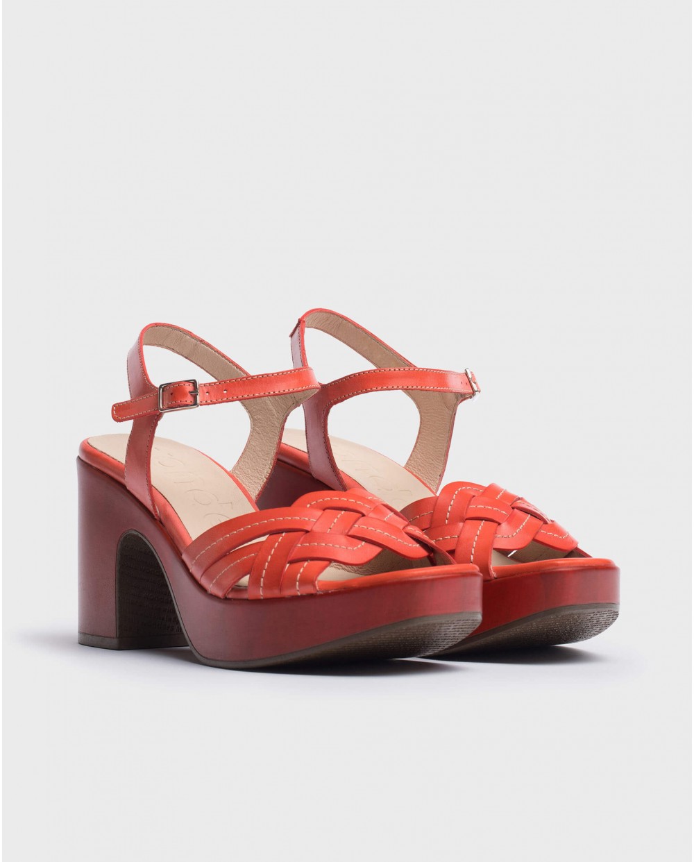 Wonders-Sandals-Red Palm Sandal