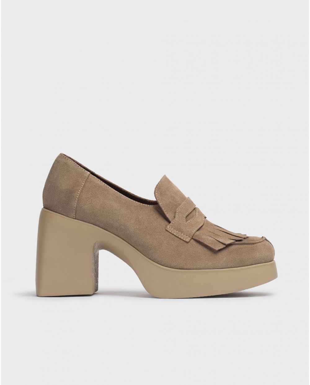 Wonders-Women-Taupe Buzz Suede Mary Jane