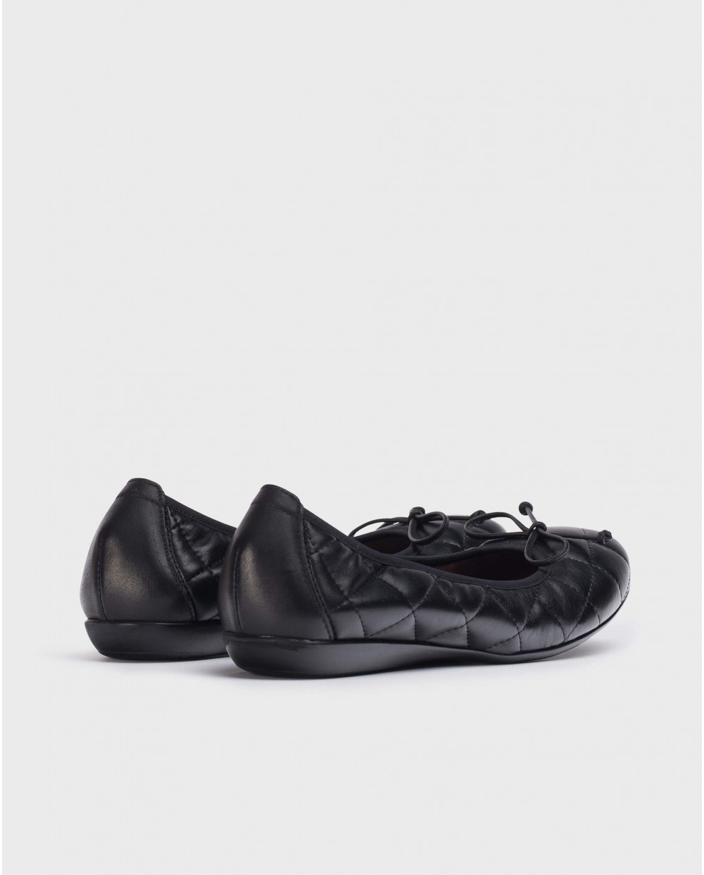 Wonders-Flat Shoes-Black Elin Ballet pump