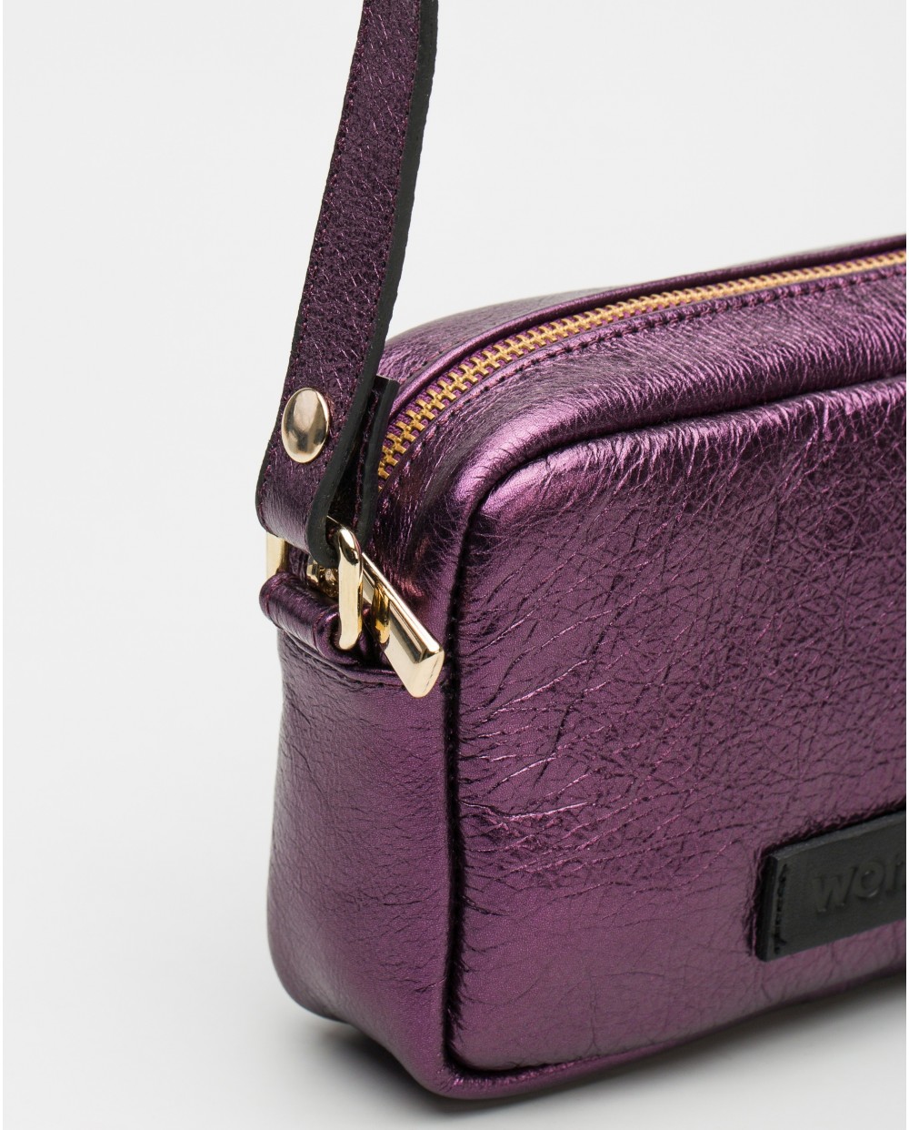 Wonders-Winter Outlet-Violet metallic leather Bum bag