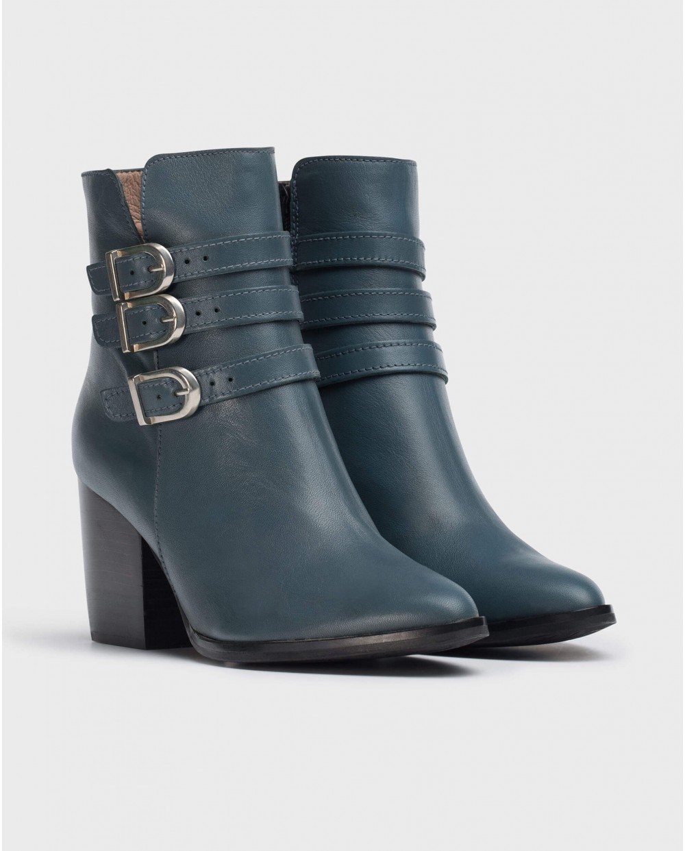 Cowboy buckle ankle boot