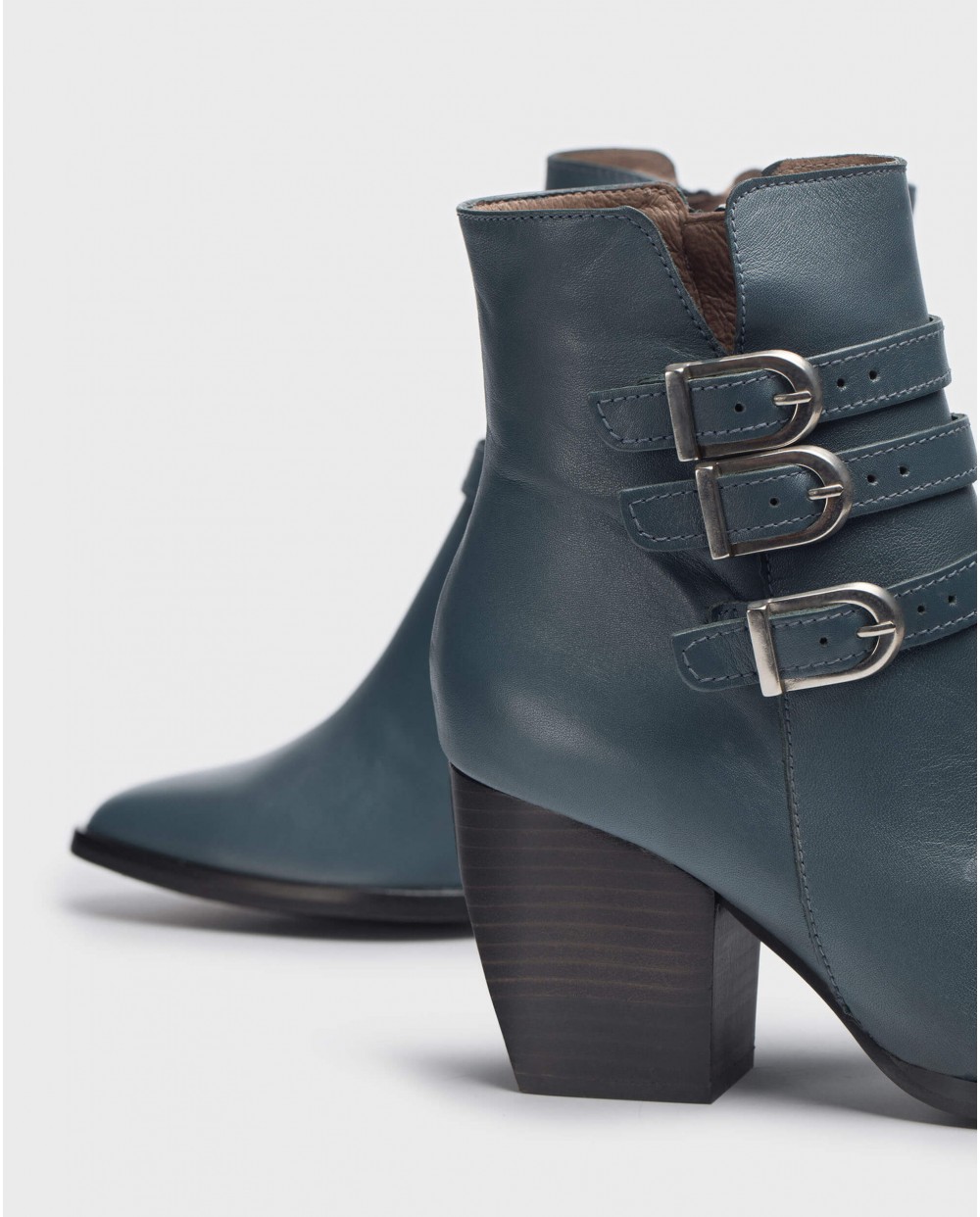Cowboy buckle ankle boot