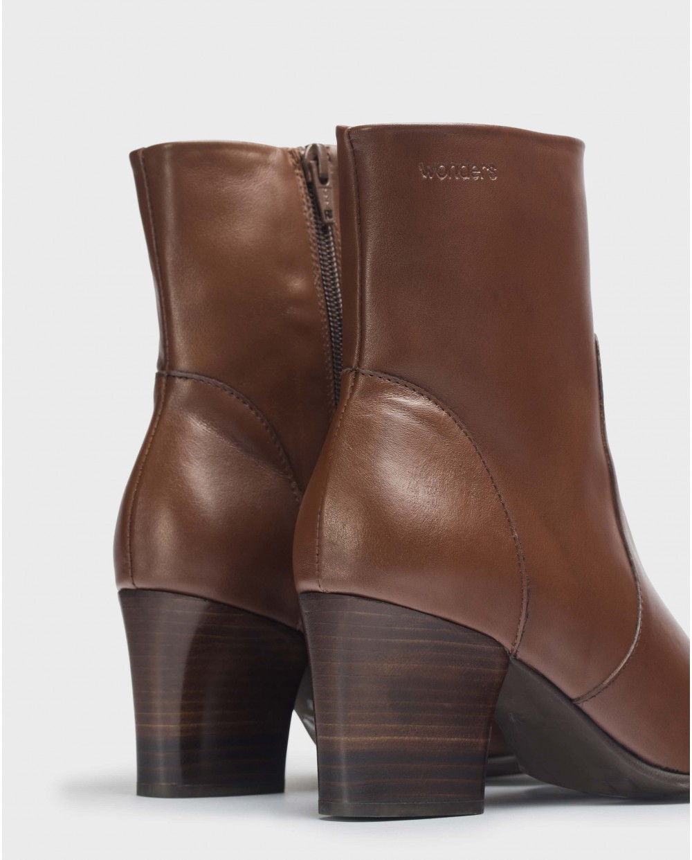 Wonders-Ankle Boots-Brown Beta ankle boot