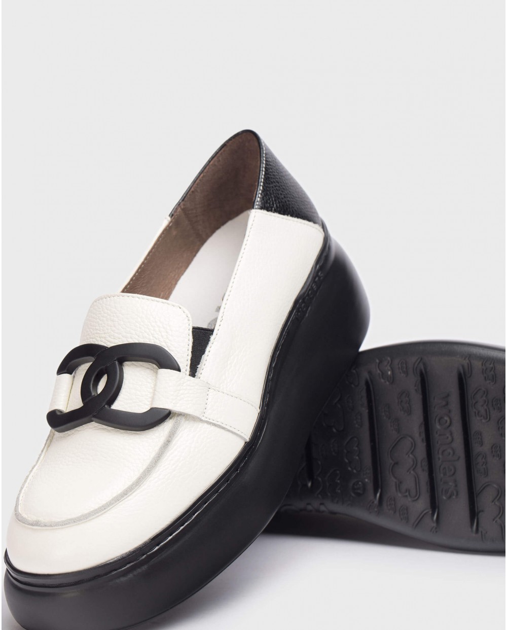 Wonders-Loafers-White Begin Moccasin