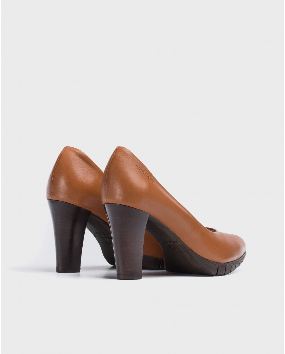 Wonders-Tacones-Zapato Macy marrón