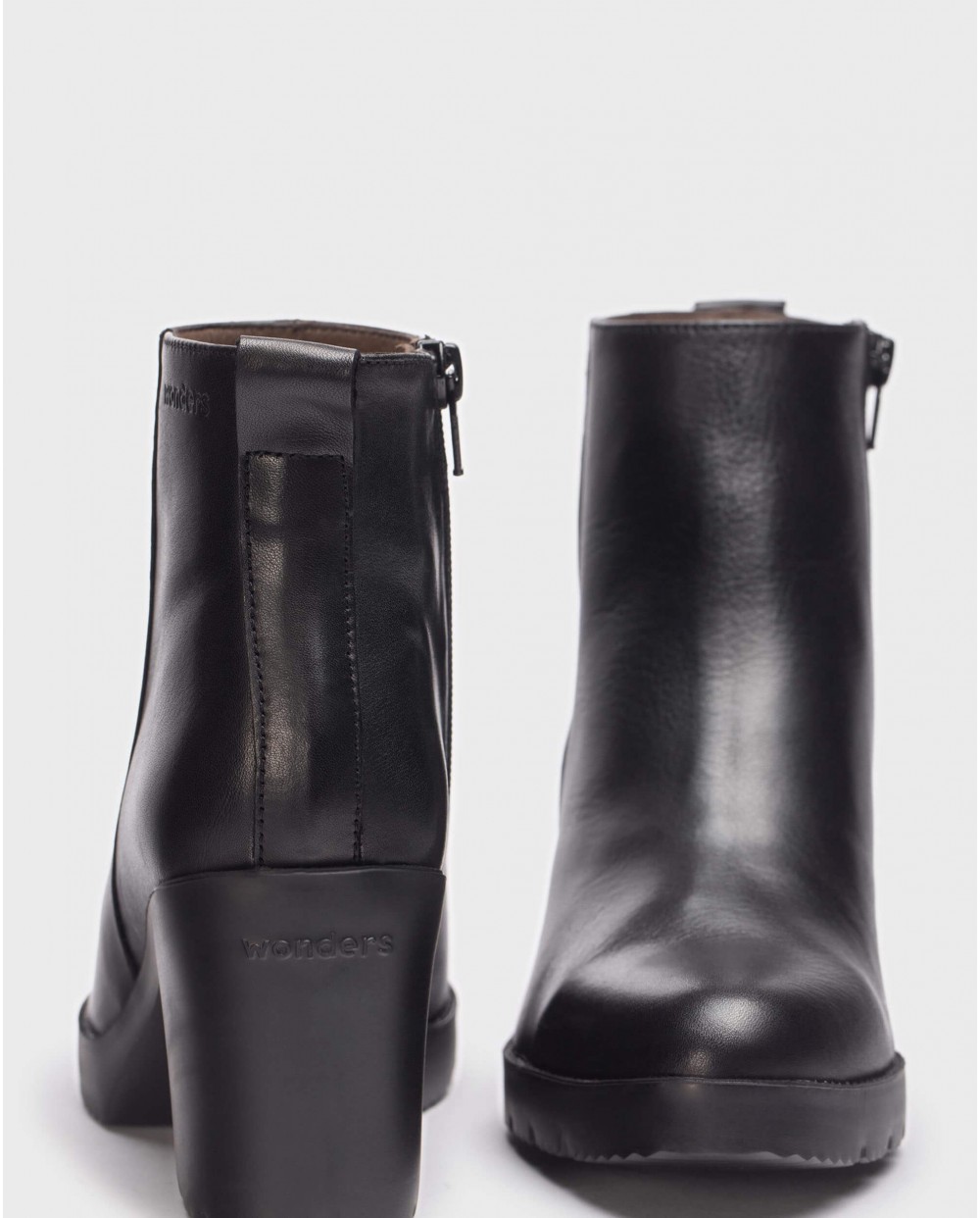 Wonders-Ankle Boots-Black Ginger Ankle boot
