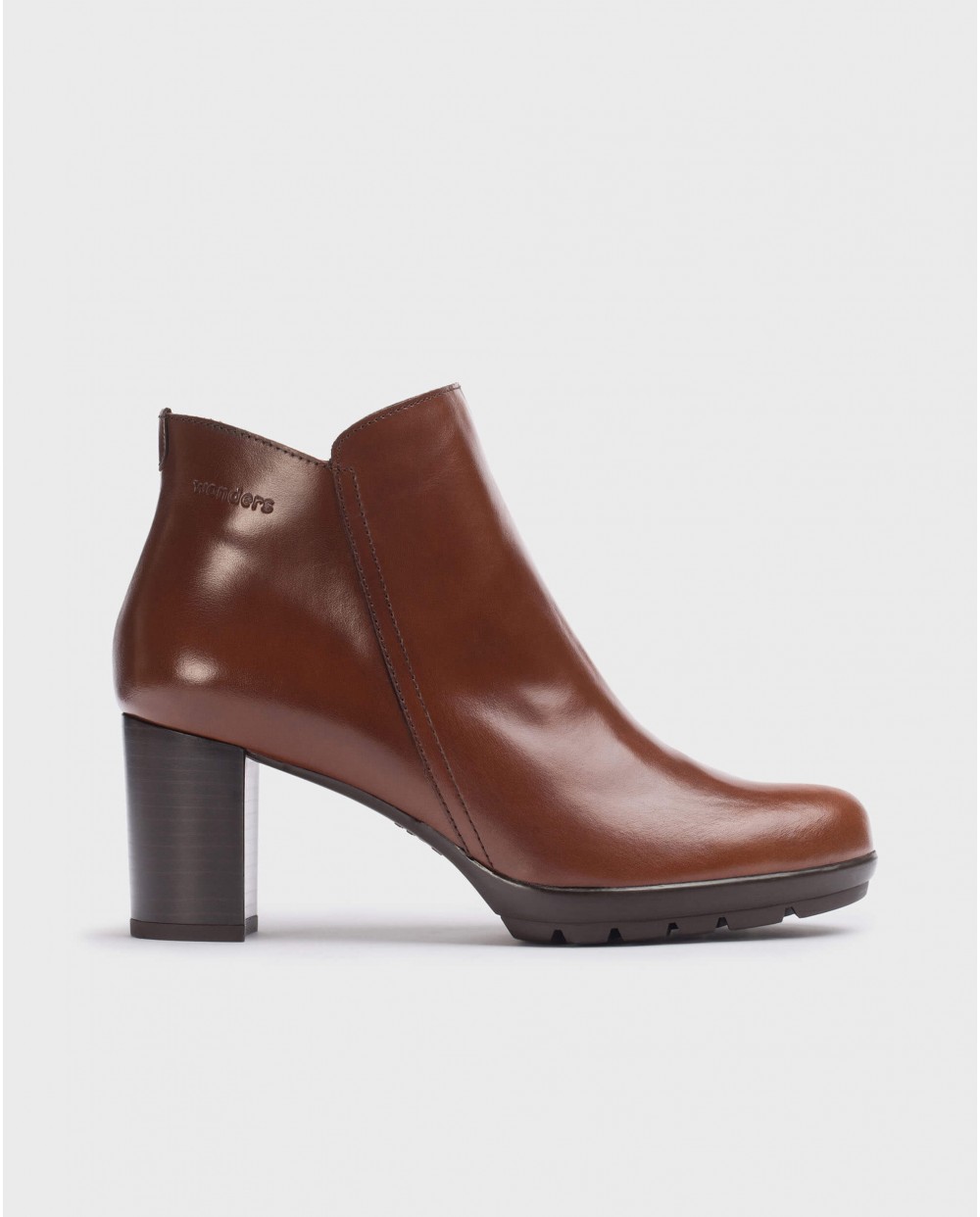 Wonders-Ankle Boots-Brown high heeled ankle boot