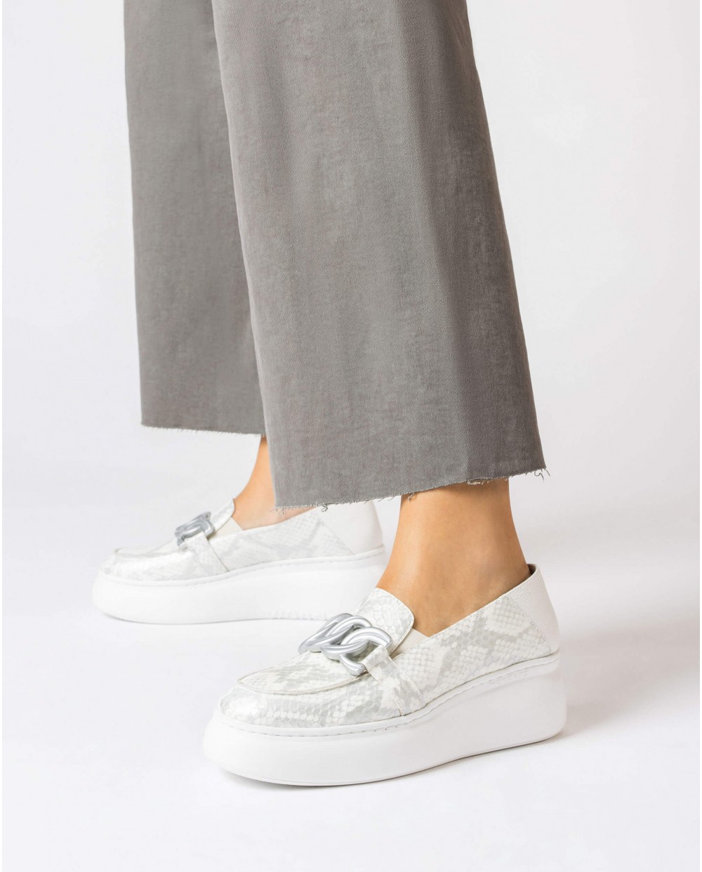Wonders-Loafers-White Begin Moccasin