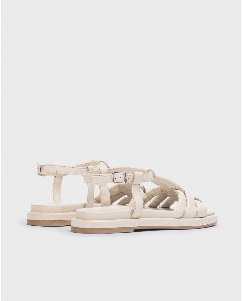 Wonders-Flat Shoes-White Luna Sandal