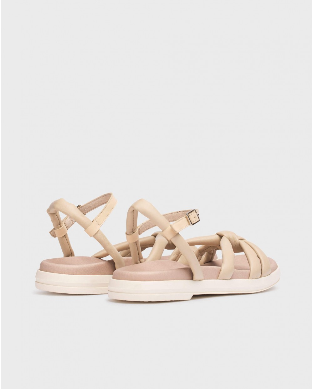 Wonders-Flat Shoes-Beige Elsa Sandal