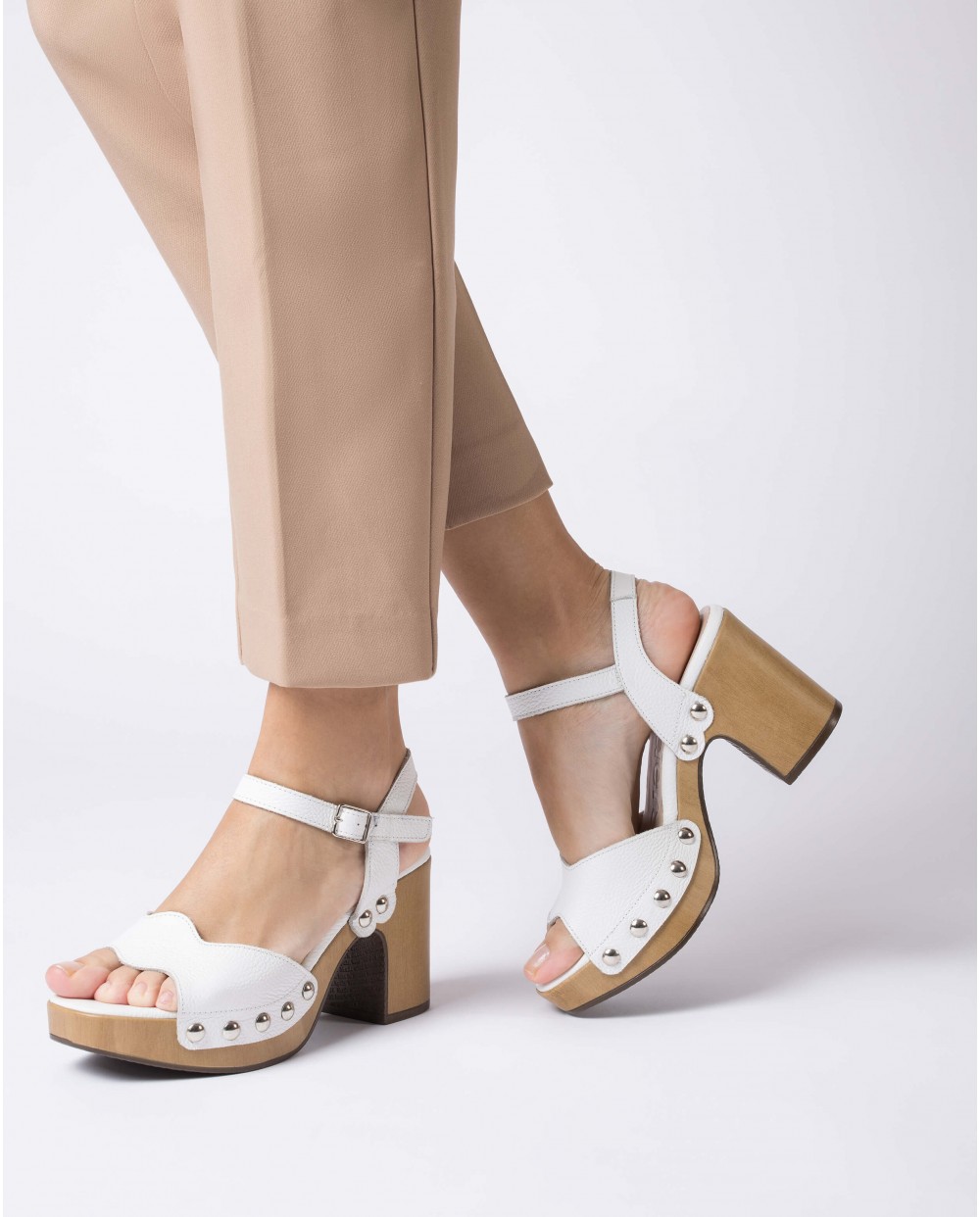 Wonders-Sandals-White Lexi shoe