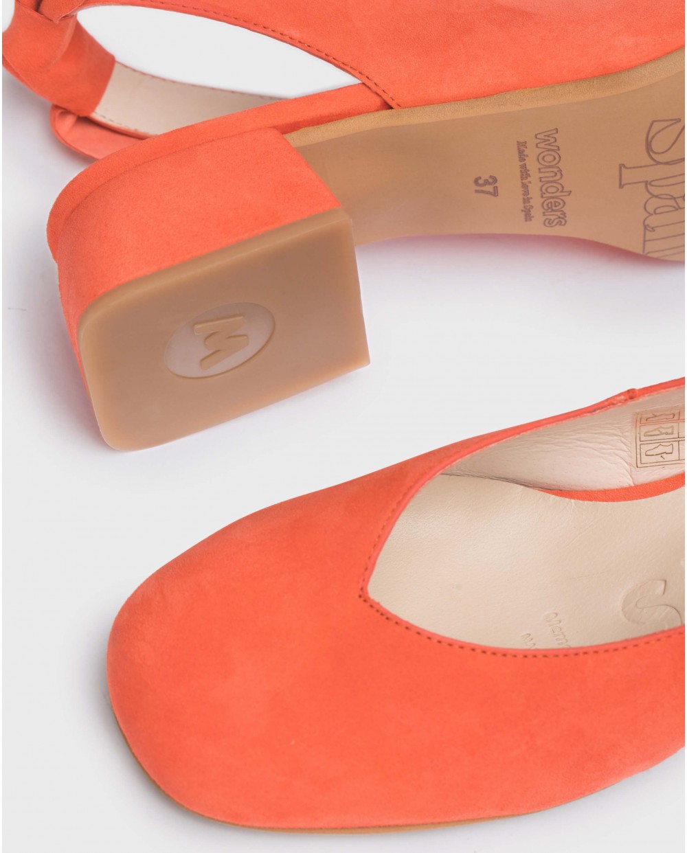 Wonders-Heels-Orange Audrey Shoe