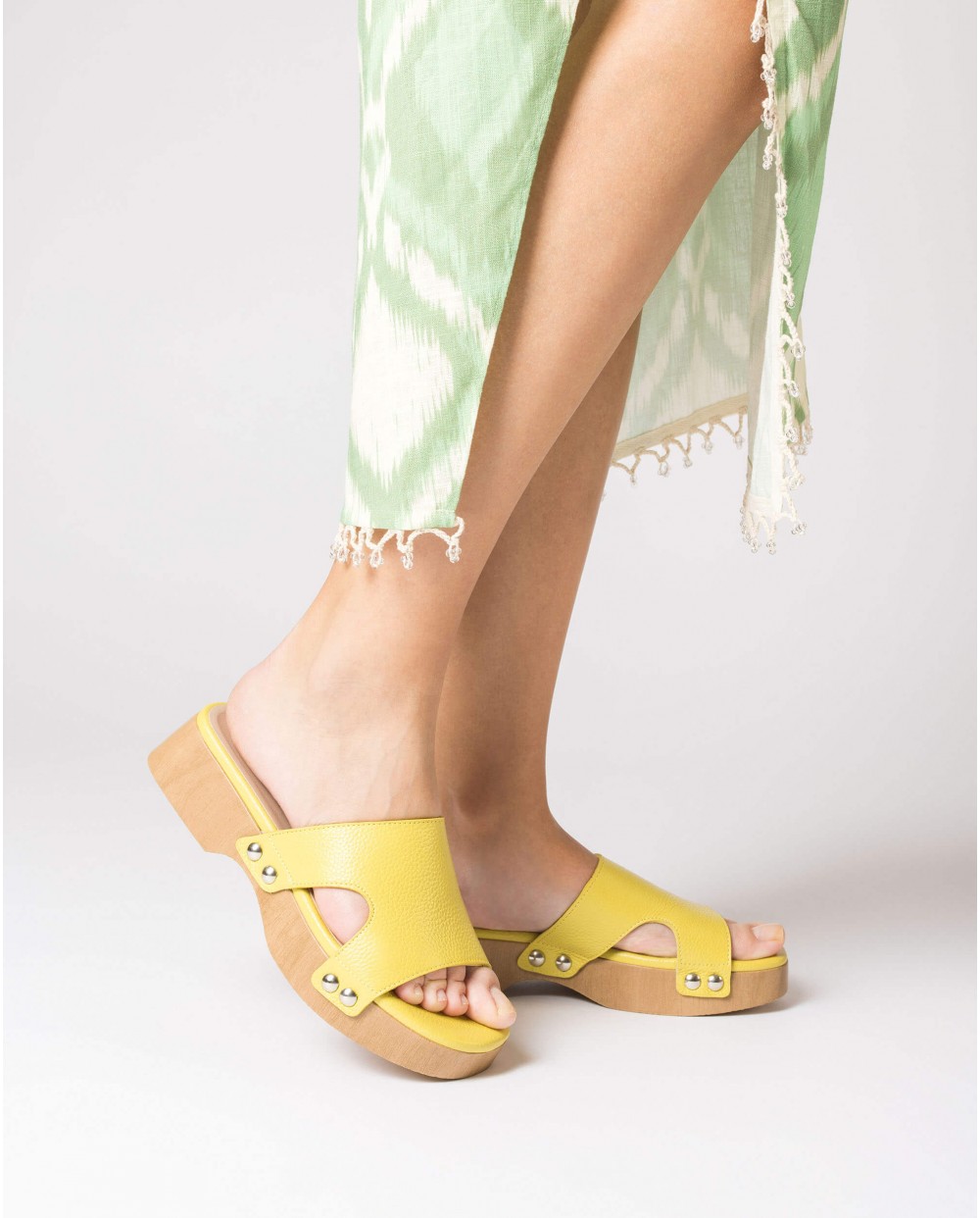 Wonders-Sandals-Lime Green Dalia Sandal
