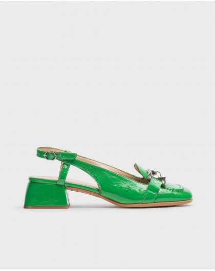 Wonders-Flat Shoes-Green Maxine Sandal