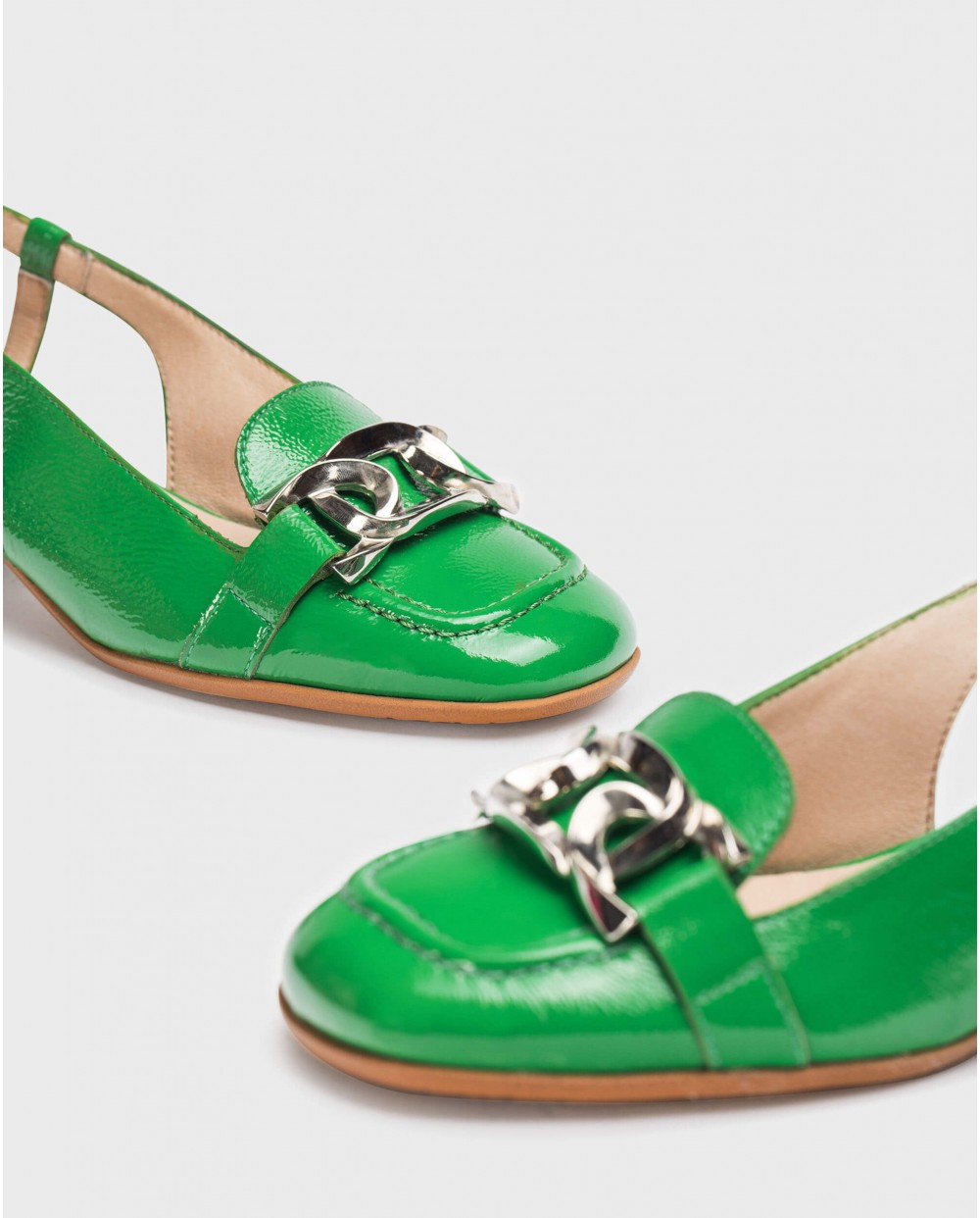 Wonders-Flat Shoes-Green Maxine Sandal