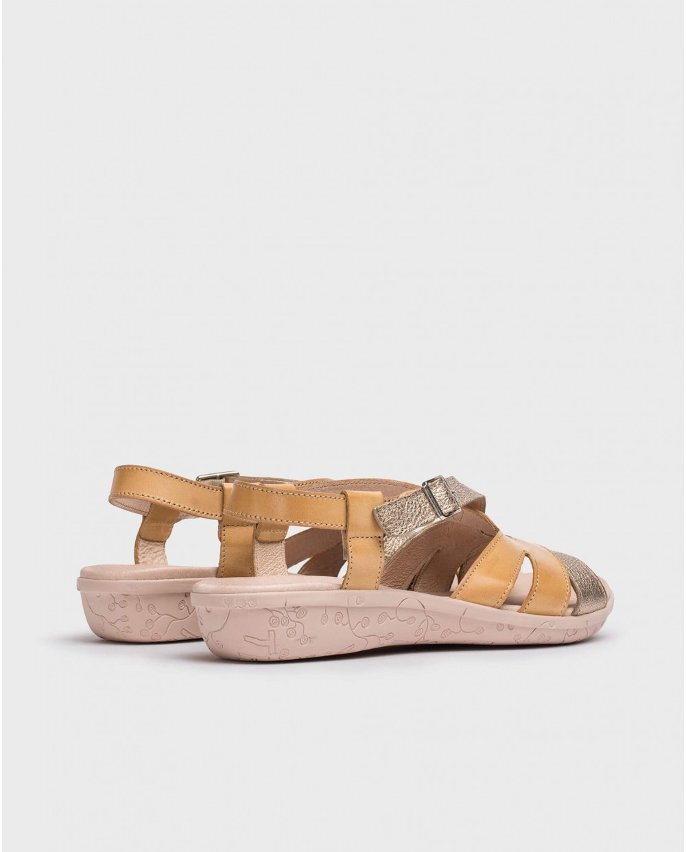 Two-tone flat sandal