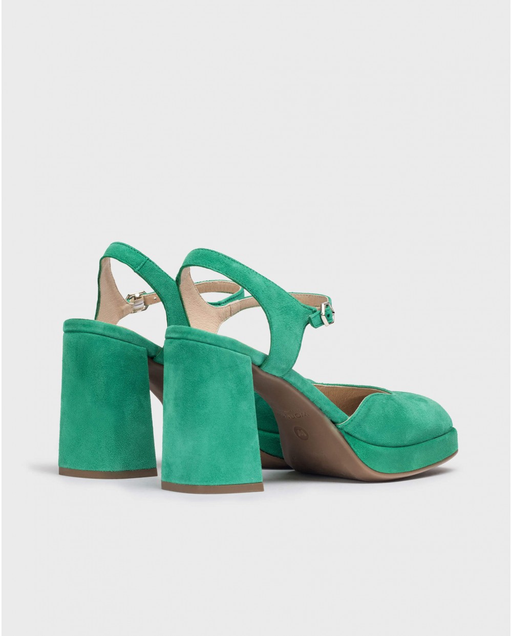 Wonders-Heels-Green Blue Shoes