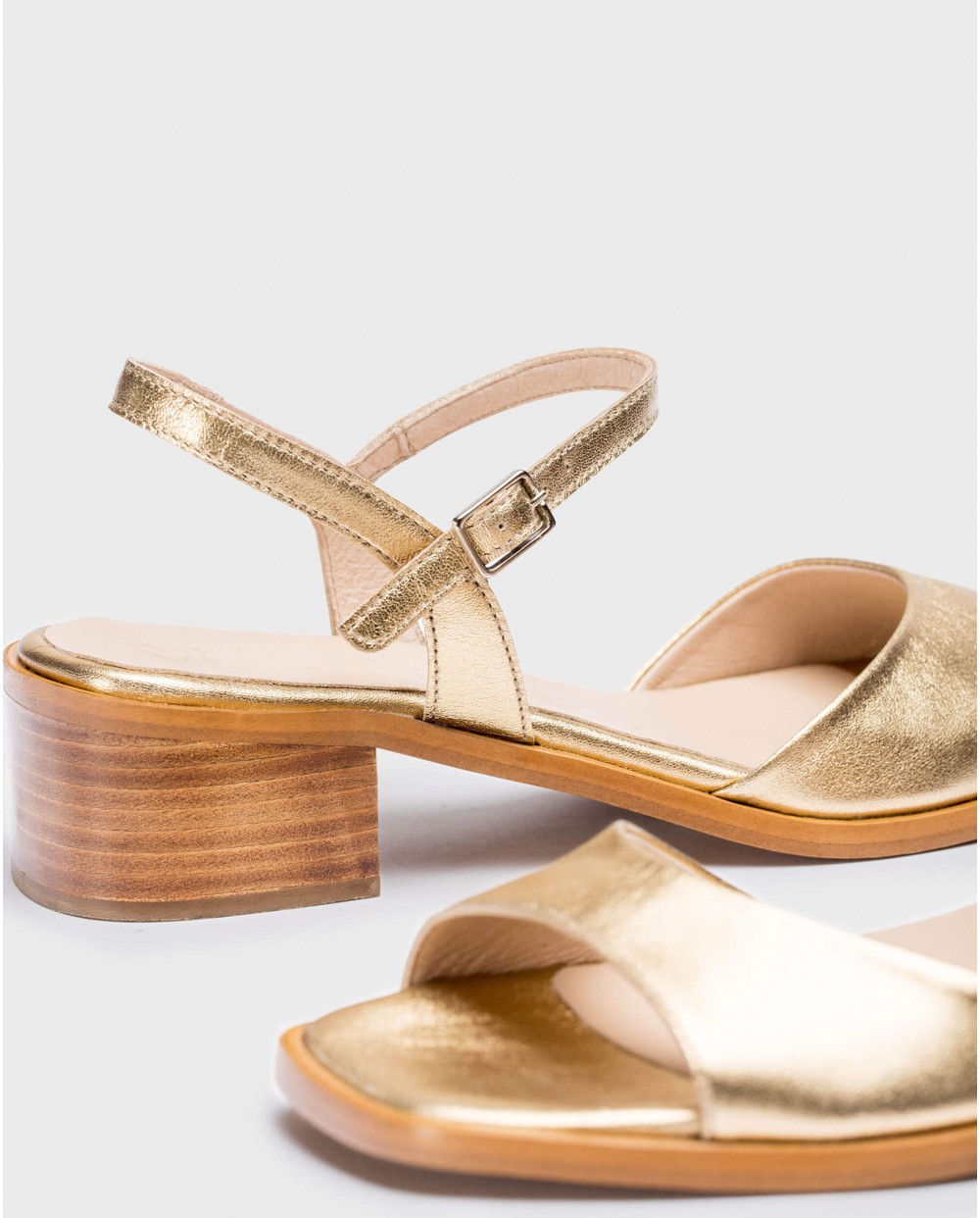 Wonders-Sandals-Gold metallic Lumina Sandal