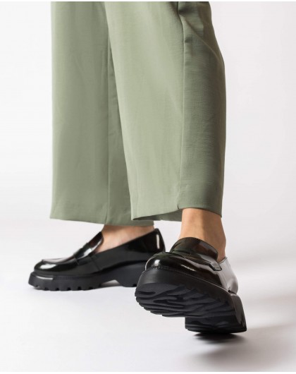 Wonders-Flat Shoes-Green DEVINA moccasin