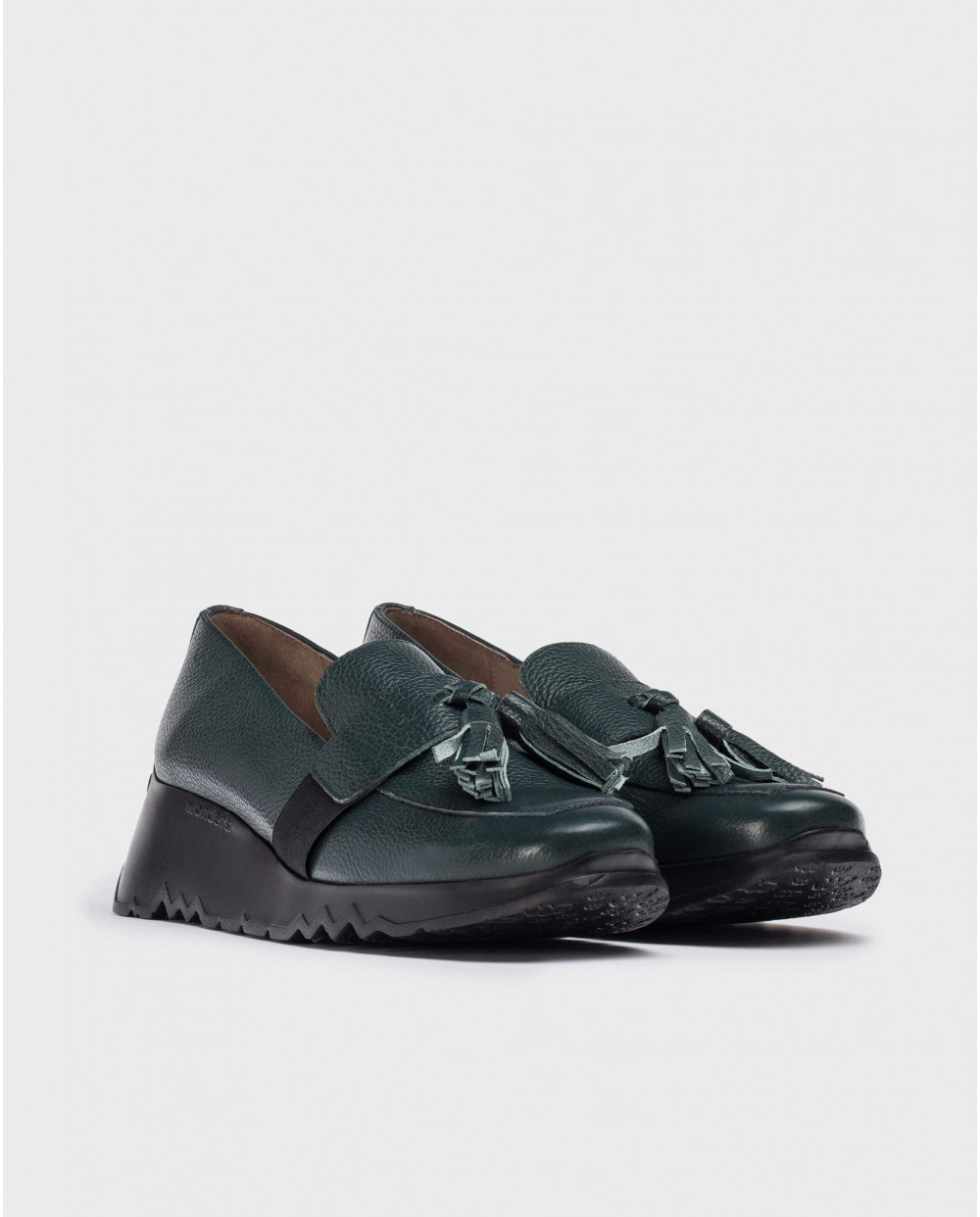 Wonders-Loafers-Green DANCE moccasin