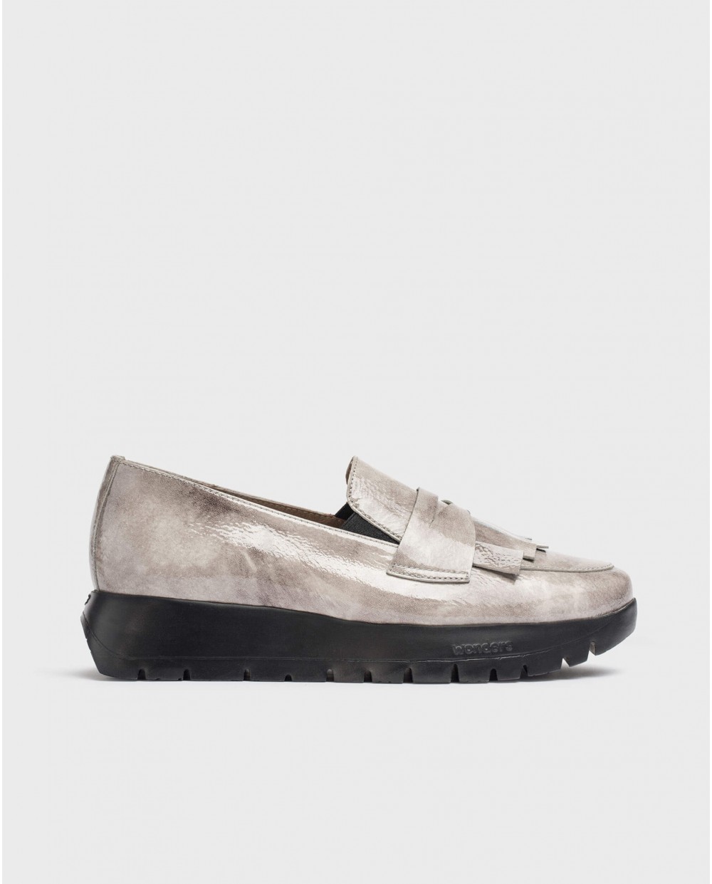 Wonders-Loafers and ballerines-Grey MATERIA moccasin