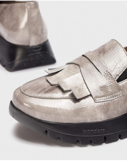Wonders-Loafers-Grey MATERIA moccasin