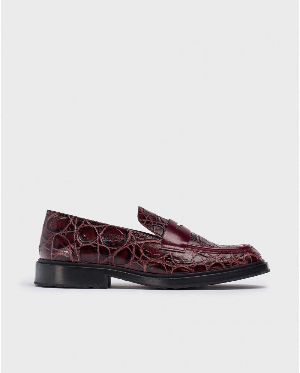 Wonders-Flat Shoes-Burgundy NED moccasin