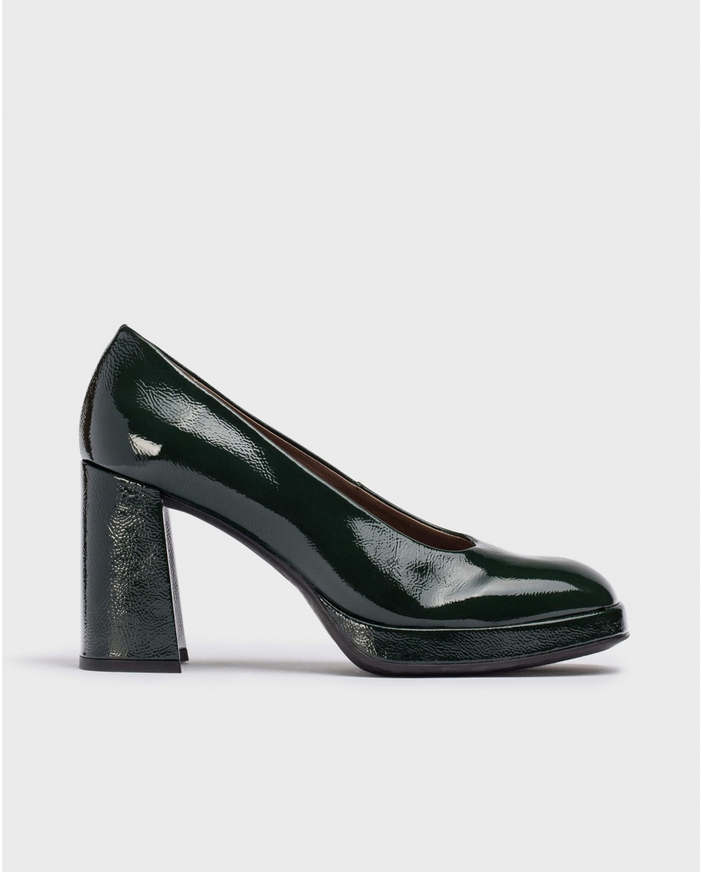 Green CAPTAIN high-heeled shoe