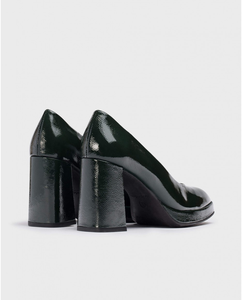 Green CAPTAIN high-heeled shoe