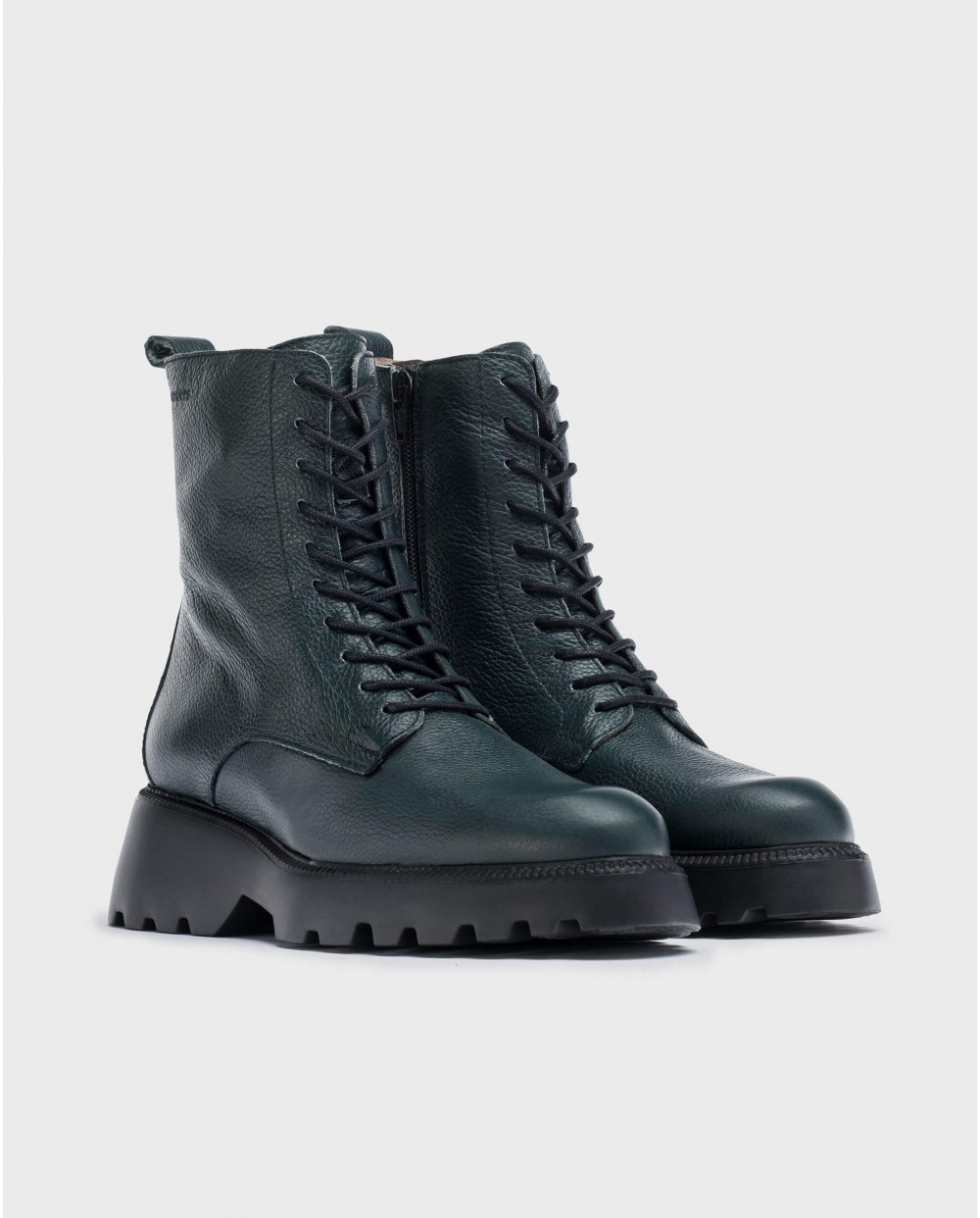 Green leather ATARI ankle boot